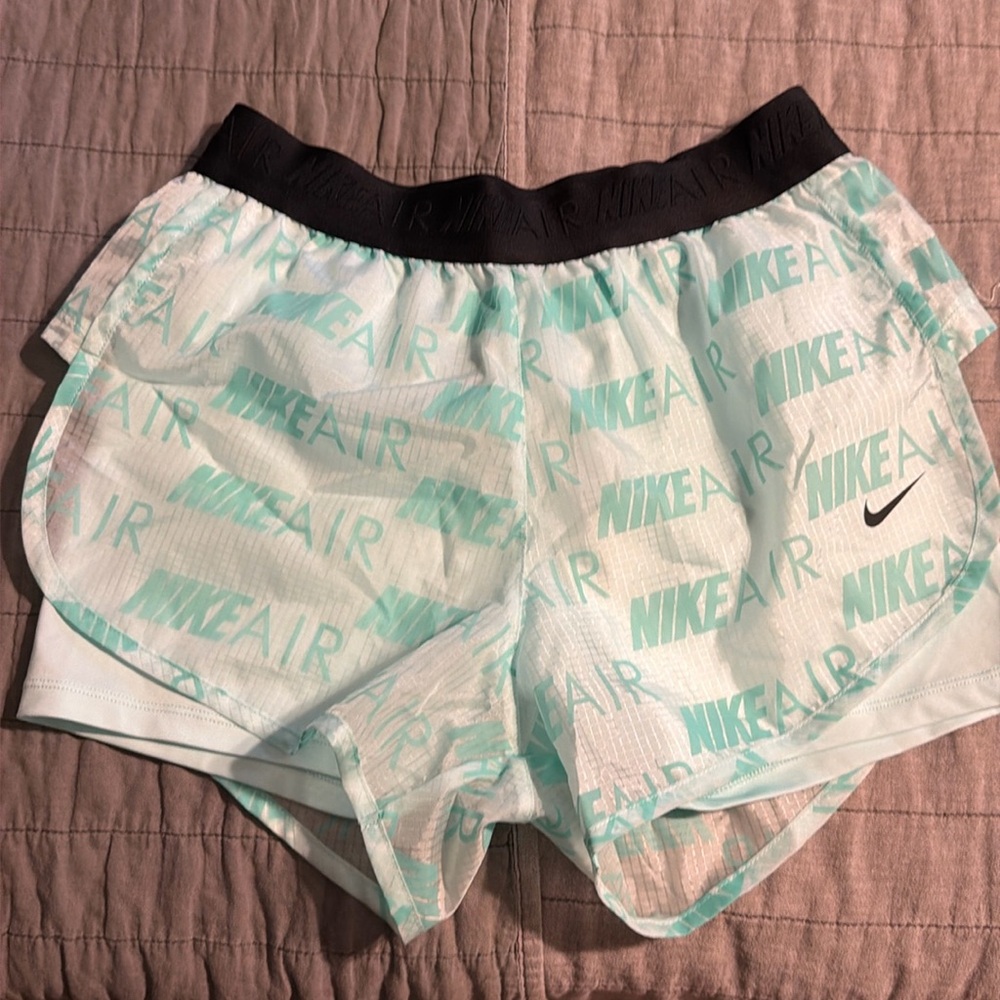 Aqua Nike air running shorts